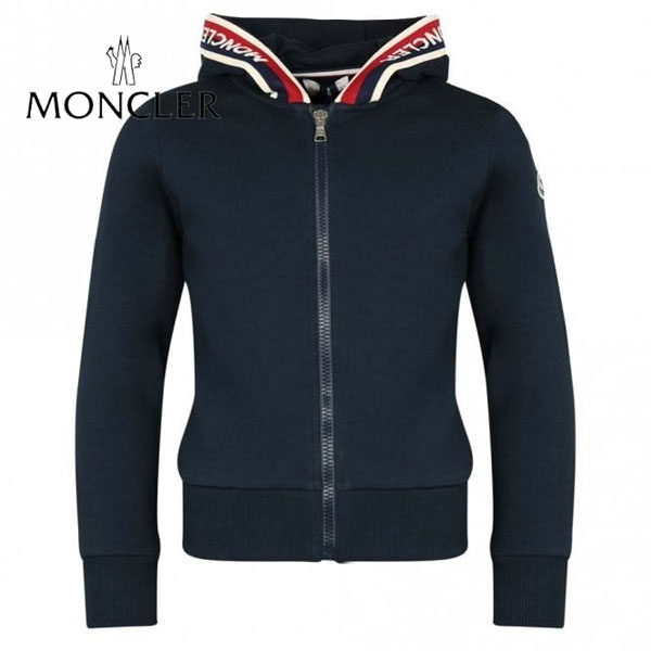 19ss☆MONCLER スーパーコピー Jr ラインロゴパーカーNavy 9031503